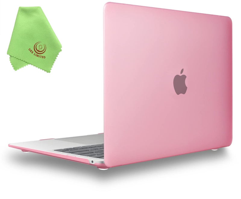 UESWILL 2022 2021 MacBook Air 13 inch Case A2337 M1 A2179 A1932, Hard Shell Case Cover Compatible with MacBook Air 13 inch with Retina Display & Touch ID (2018-2022), Pink - Image 1